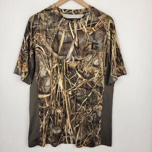 Rogers Realtree Max-7 Camo Hunting Shirt Men's L Performance Short Sleeve